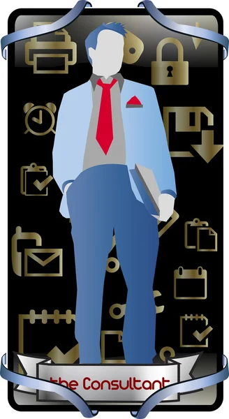 Digital illustration of a consultant. — Stock Vector