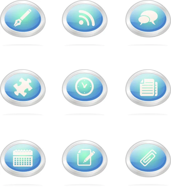 Imagen vectorial de varios iconos de ordenador . — Vector de stock