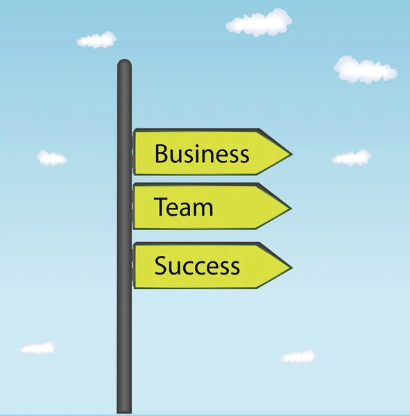 Illustration du panneau d'orientation des affaires . — Image vectorielle