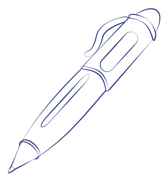 Ballpoint Pen Vector Isolated. Cute Doodle Pen Illustration, Office And  School Equipment. Stationery Concept. Plastic Tool For Writing And Drawing.  Royalty Free SVG, Cliparts, Vectors, and Stock Illustration. Image  205233714.