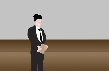 bir belge ile işadamı.