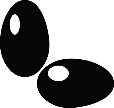 siyah yumurta clipart illüstrasyon