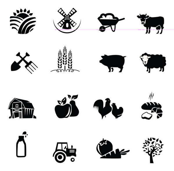 agriculture farming icons vector