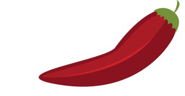 beyaz arkaplanda kırmızı biber.