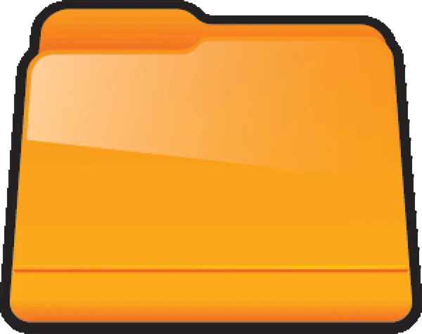 Naranja carpeta clipart ilustración — Vector de stock