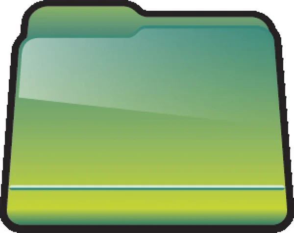 Ilustración de portada de carpeta verde — Vector de stock