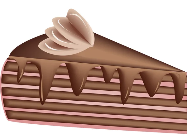 Ilustração de uma fatia de bolo . —  Vetores de Stock