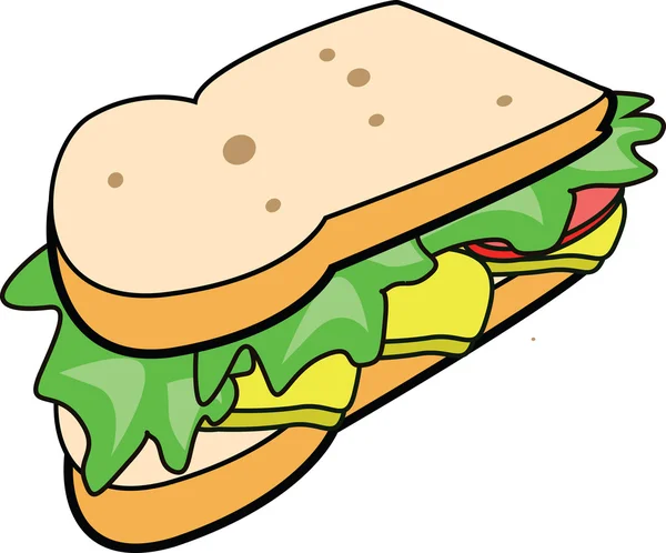 Ícones de sanduíches de carne deli — Vetor de Stock