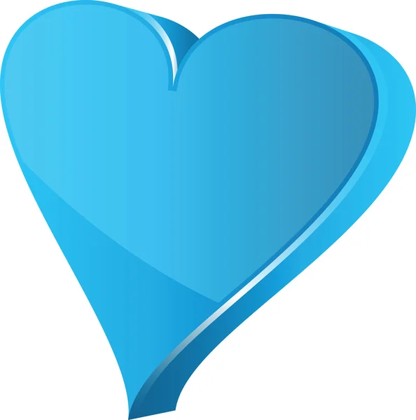Синяя иллюстрация клипарта сердца — стоковый вектор