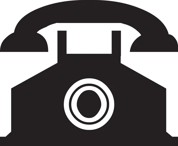 Zwarte telefoon symbool — Stockvector