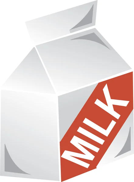 Ilustração clipart da caixa de leite — Vetor de Stock