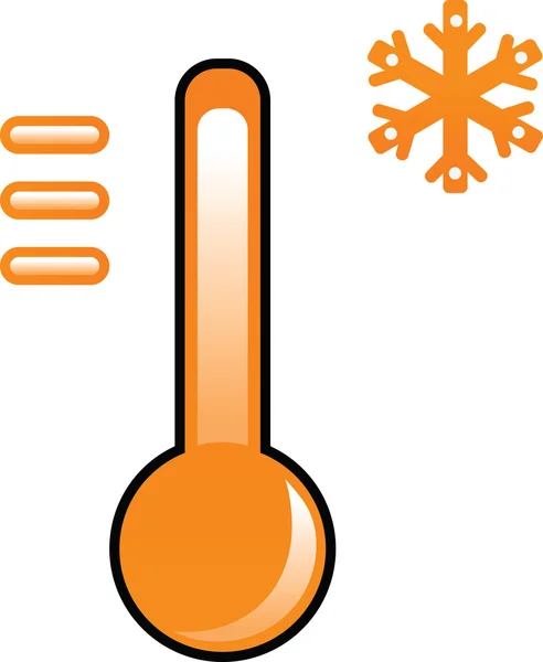 Orange Thermometer Clipart Illustration — Stockvektor