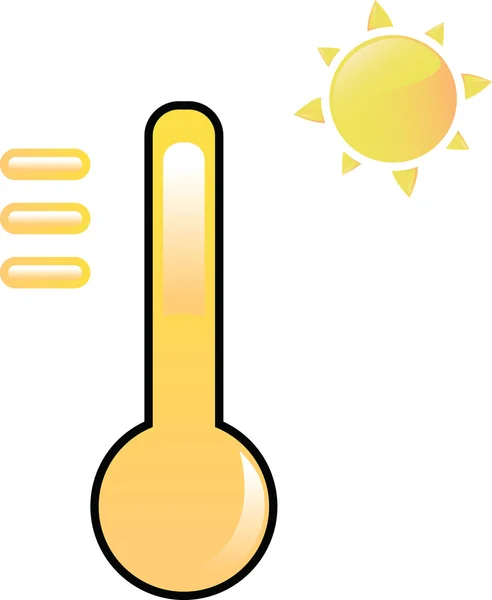 Gul termometer illustration — Stock vektor