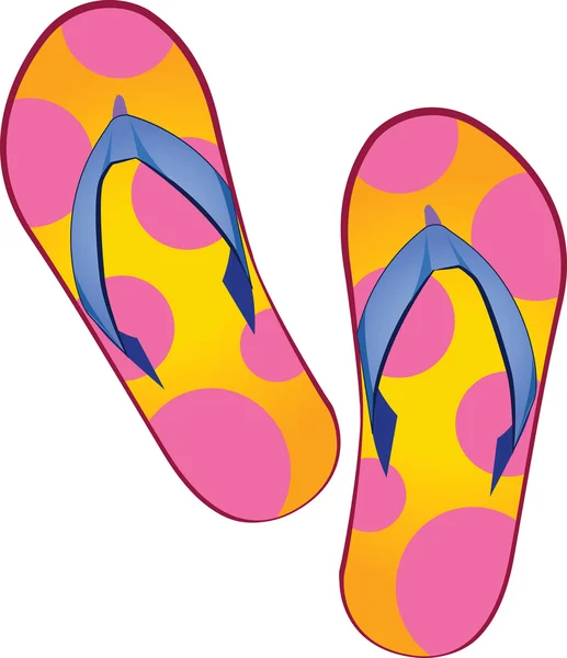 Ilustrasi tebing sandal - Stok Vektor
