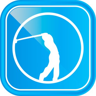 bir golfçü çizimi.