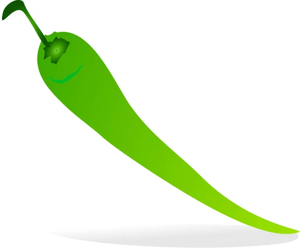 Illustration du chili vert . — Image vectorielle