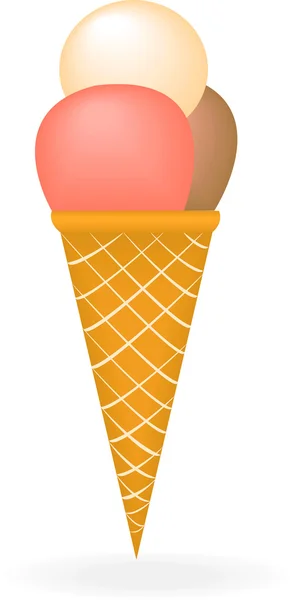 Illustration of a ice cream. — Stock Vector