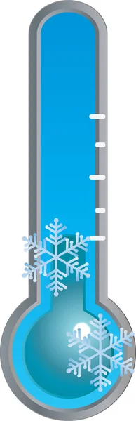 Vector image of a cold thermostat with snowflake pattern. — Stock Vector