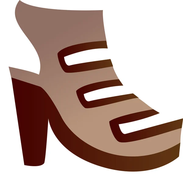 Vector image of brown high heels. — Stock Vector