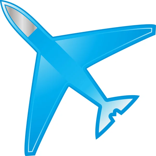 Imagem digital de um avião azul . —  Vetores de Stock