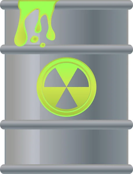 Imagen vectorial de sustancia tóxica en barril . — Vector de stock