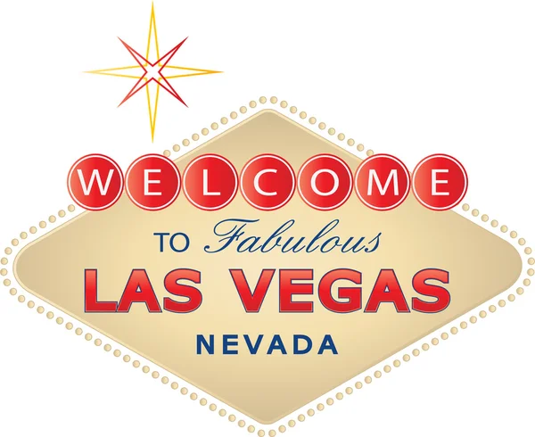Vector image of a sign board of welcome to las vegas. — Stock Vector