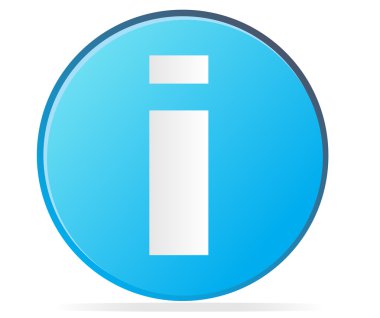 vector image of blue 'i'.