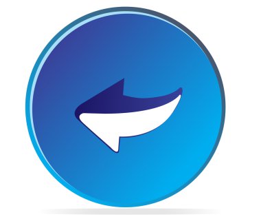 mavi bir daire bir ok işareti vektör.