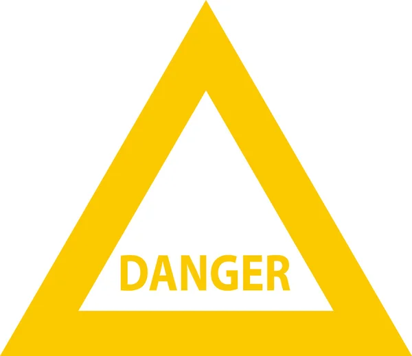 Image vectorielle d'un signe de danger . — Image vectorielle