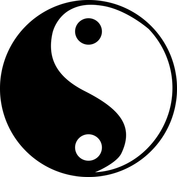 векторное изображение символа Инь Янь
.
