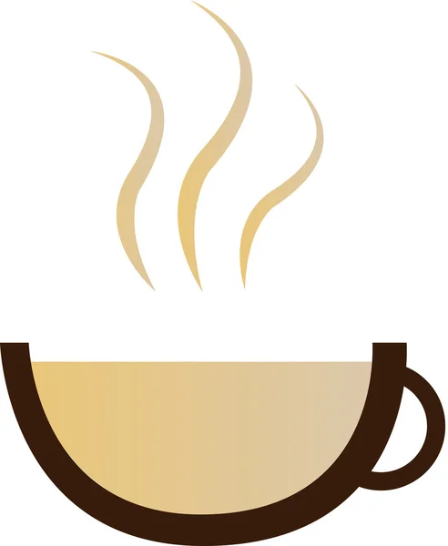 Digitales Bild von heißem Kaffee. — Stockvektor