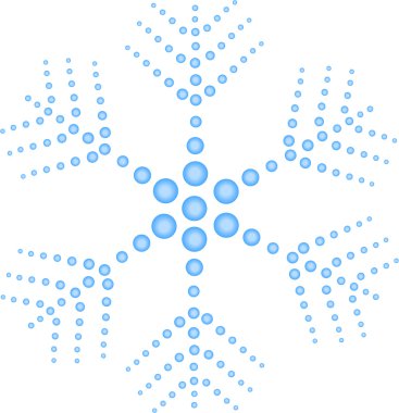 mavi bir kar tanesi vektör görüntü.