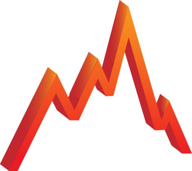 çizgi grafiği vektör görüntü.