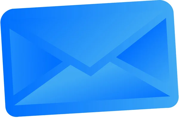 Illustratie van een blauwe envelop. — Stockvector
