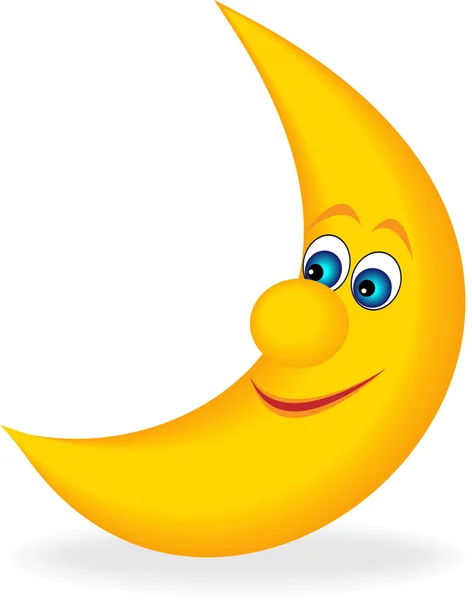 Illustration d'une lune souriante . — Image vectorielle