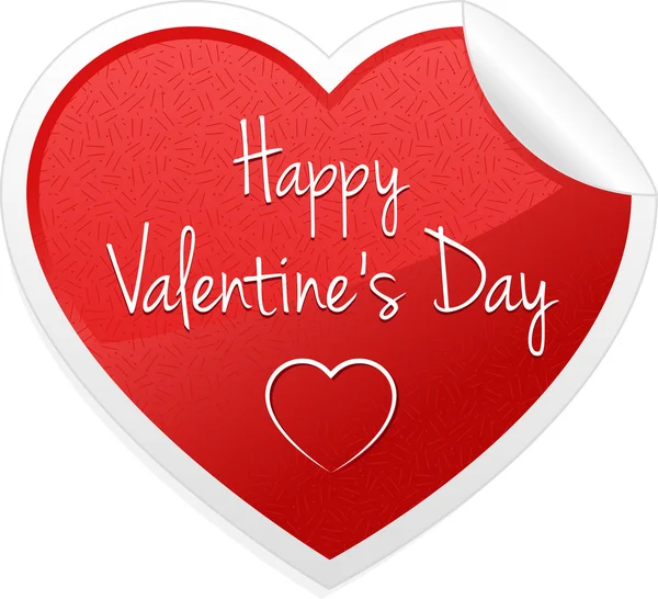 Vector image of a happy valentine's sticker. — Stock Vector