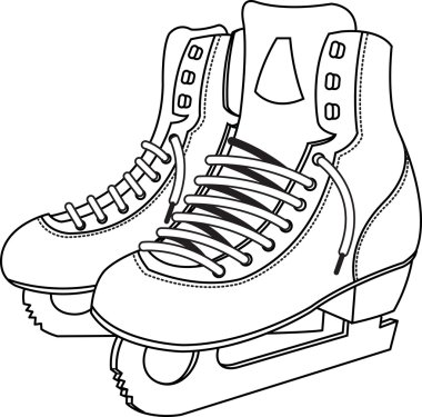 bir çift buz pateni çizimi