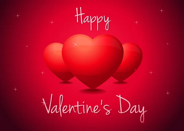 Imagen vectorial de la tarjeta de San Valentín en rojo . — Vector de stock