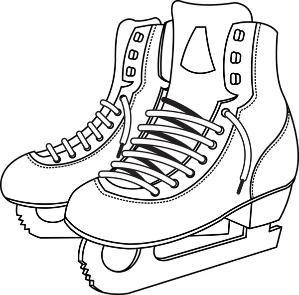 Illustration of a pair ice skates — Stock Vector