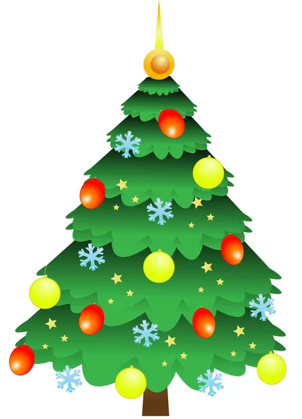 Illustrazione di un albero di Natale. — Vettoriale Stock