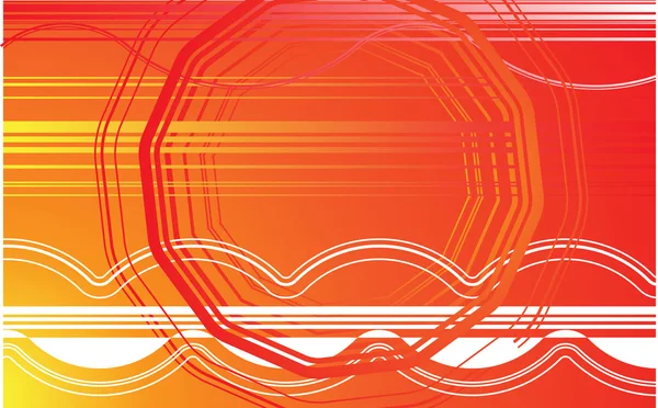 Vector afbeelding van Oranje cirkels en lijnen. — Stockvector