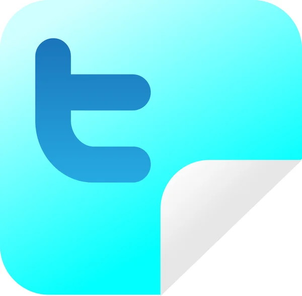 Vector afbeelding van twitter logo. — Stockvector