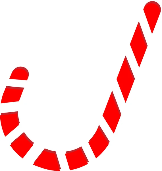 Vector image of a candy cane. — Stock Vector
