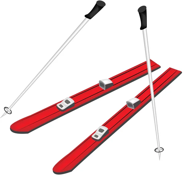 Illustration des skis . — Image vectorielle