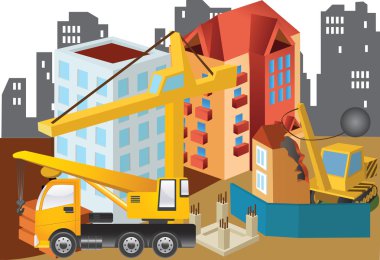 İnşaat site clipart illüstrasyon