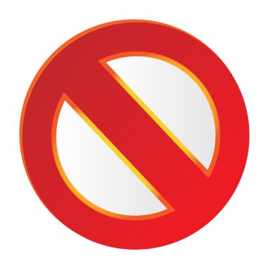 yasak bir işaret dijital görüntü.