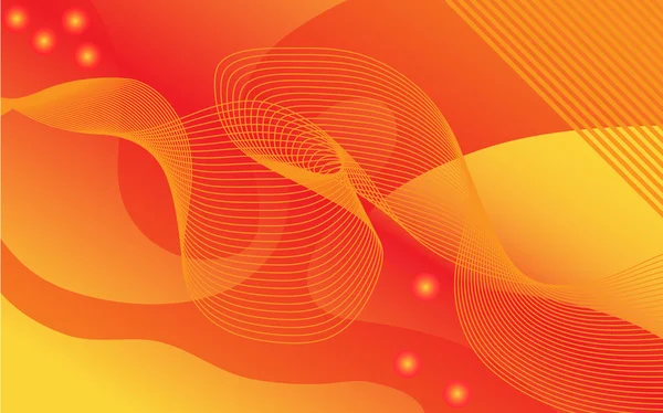 Vector afbeelding oranje lijnen en golven. — Stockvector