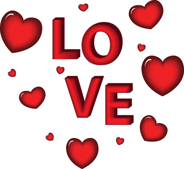 Vektorový obrázek tvaru srdce a lásky. — Stockový vektor