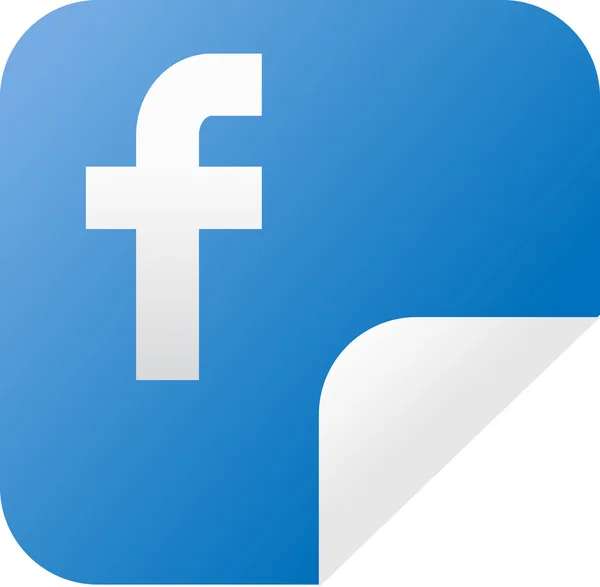 Illustration der Facebook-Ikone, — Stockvektor