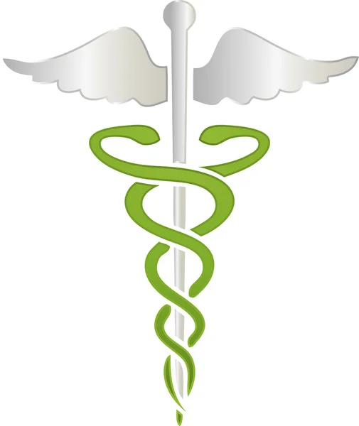 Caduceus símbolo clipart ilustración — Archivo Imágenes Vectoriales